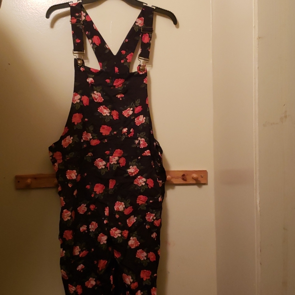Floral overalls
